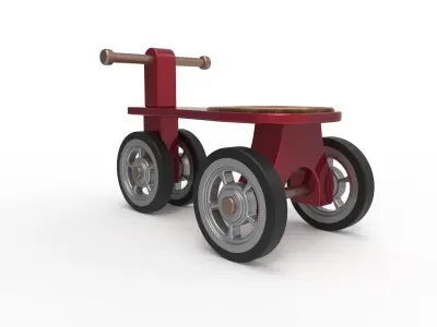 Kids bike Low-poly 3D model