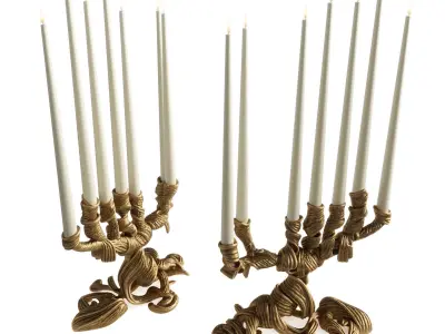 Sebastian Brajkovic Candelabrum Dancing queen Low-poly 3D model