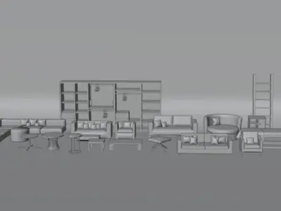 furniture for interior Free 3D model