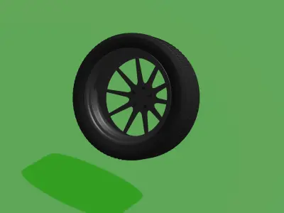 Wheel car 3D model purchase
