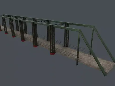 Metal Bridge Game Ready PBR Low-poly 3D model