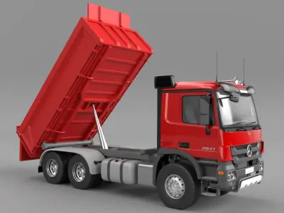 Mercedes-benzactros2641 dump truck 3D model