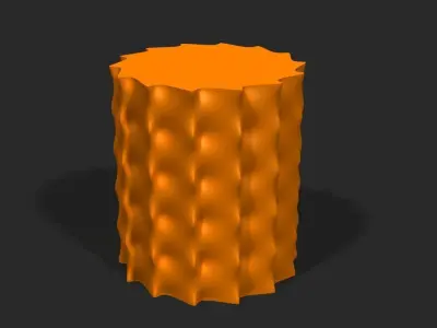 Cups and vases - spiky surface 3D print model