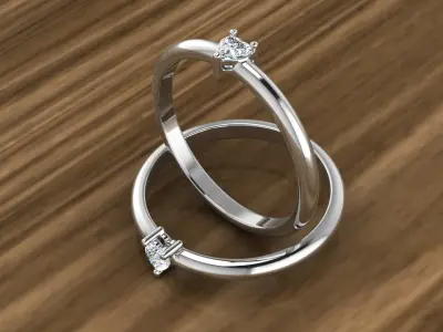 Diamond Jewelry Ring 3D print model