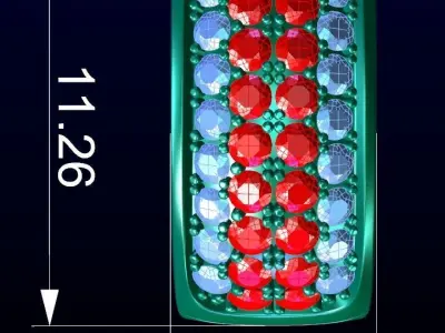 English Lock Earring 3 3D print model