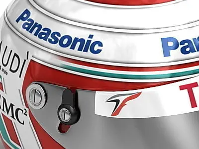 Helmet F1 2008 2009 Jarno Trulli 3D model