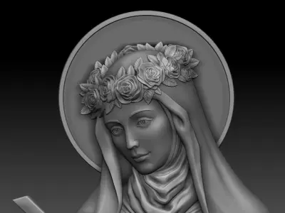 Saint Rosa of Lima 3D print model