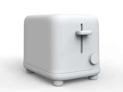 Toaster 3D Print Kitchen Appliance Miniature STL 3D print model