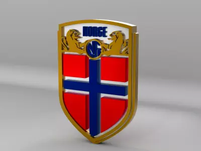 Norway National Soccer Team Logo 3D model