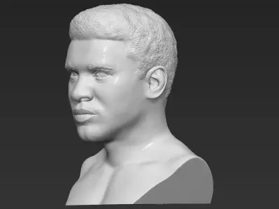 Muhammad Ali bust 3D printing ready stl obj formats 3D print model