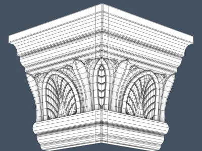 Decorative Crown Molding 3D model shop
