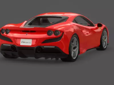 2020 Ferrari F8 Tributo 3D Model Twin Turbo V8 Ferrari Heritage  3D model