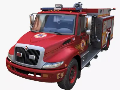 Durastar Firetruck Truck Low-poly 3D model
