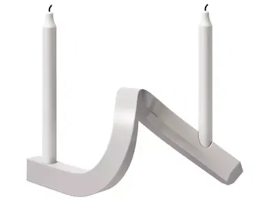 Crooked Candlestick Two by Normann Copenhagen 3D model