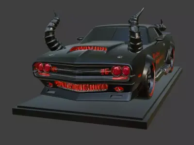 Halloween Demon Car 3D print model