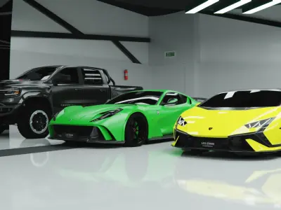 LUX ETHOS Bespoke Automotive ATELIER Showroom Car Photo Studio 3D model