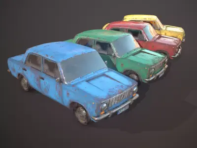 VAZ 2101 Low-poly 3D model