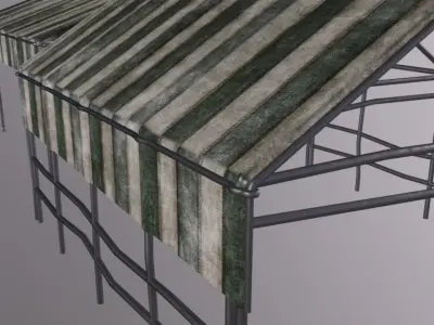 Awning Tent Low-poly 3D model