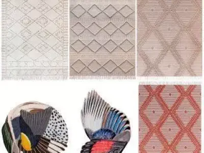 Rugs and carpets 3D Model Collection