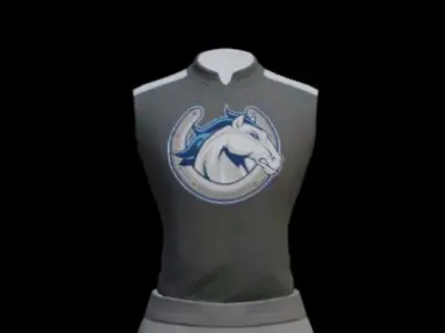 Womens sportswear tops and skirts stylised lowpoly Low-poly 3D model