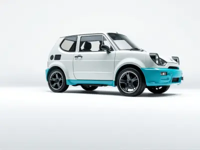 Sporty Retro Hatchback 1980s Urban Mobility model pack Low-poly 3D model