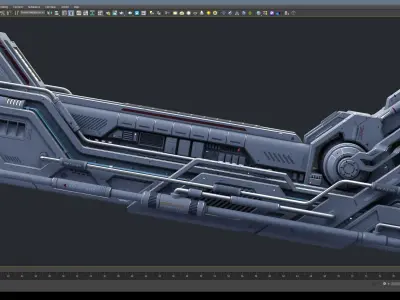 Sci-Fi Parts Kit Pack Vol 02 D-PBR Low-poly 3D model