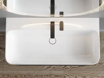 Duravit Happy D 2 Plus Vanity unit set 4 3D model