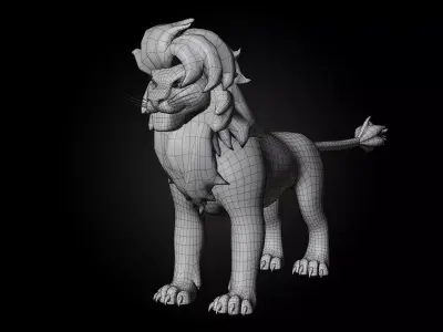 Lion Pride Pack - Stylized and Rigged 3D Characters Low-poly 3D model