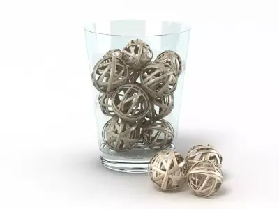 Wicker Decoration Low-poly 3D model