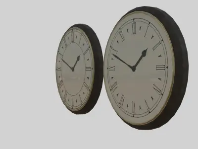 Free Old Wall Clock Free low-poly 3D model