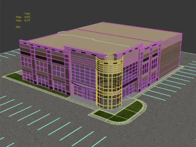 Car Dealership - Retail Building 3D model