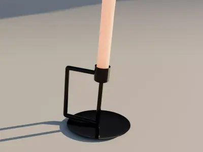 Minimalist Candlestick 3D Model   Low-poly 3D model