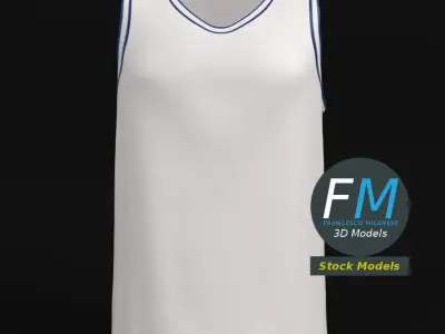 Basketball jersey mockup 3D model