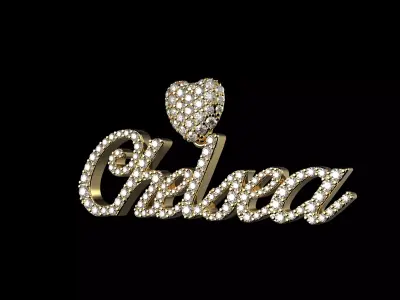 Name pendant Chelsea 3D print model