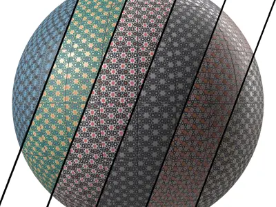 Islamic Tiles 1- Pbr 4k Seamless Texture