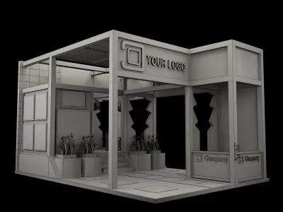 Booth Exhibition Stand a515 3D model