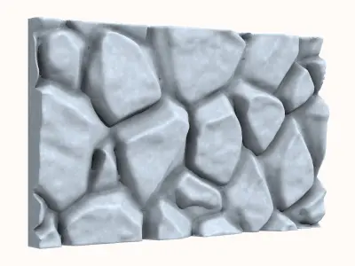 Primitive Limestone Wall Mesh 3D model