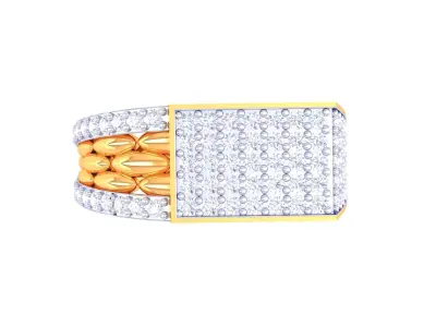 Mens gemstone diamond men Ring with details images 33 3D print model