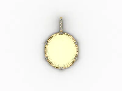 picture pendant chain STL 3D model