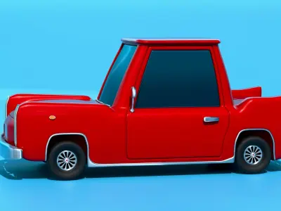 a stylized car 3D model