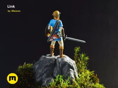 Link Figure  BOTW Mossarium 3D print model