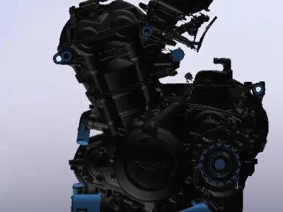 Triumph 675 engine from scan  3D print model