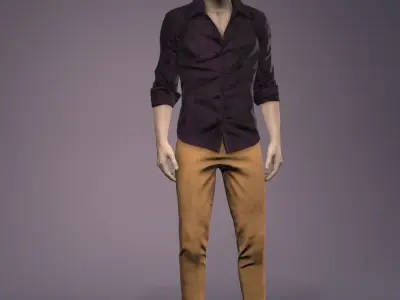 Dynamic Stickman 3D model