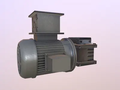 Motor Pump Lowpoly Low-poly 3D model
