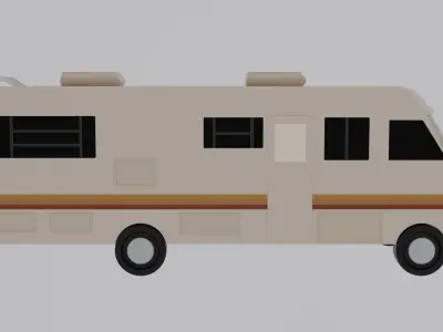 Low Poly Caravan Model 3D model