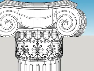 greek column Free 3D model buy