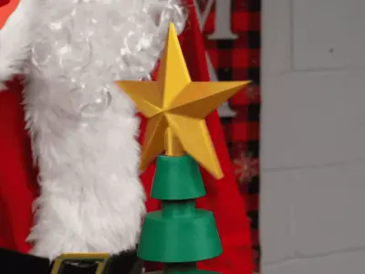Modular Twist Tree - Happy Christmas  3D print model