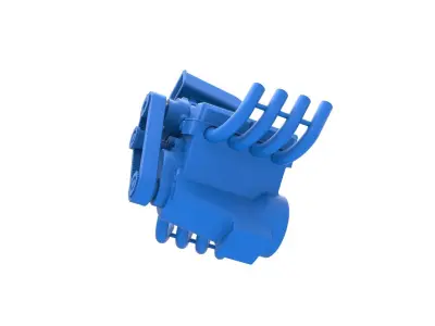 Engine V8 for vintage dragster Version 6 Scale 1 to 25 3D print model