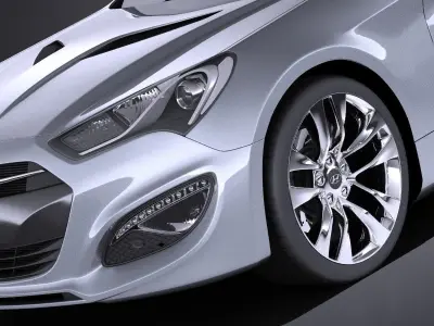 Hyundai Genesis Coupe 2016 VRAY 3D model