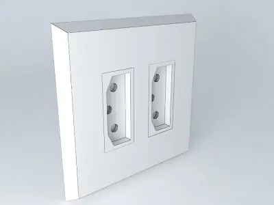 TAKE 2 wall plate with two holes Free 3D model